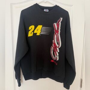 90s Y2K Jeff Gordon NASCAR #24 DuPont Black Men’s Crew Neck Sweatshirt, Size XL